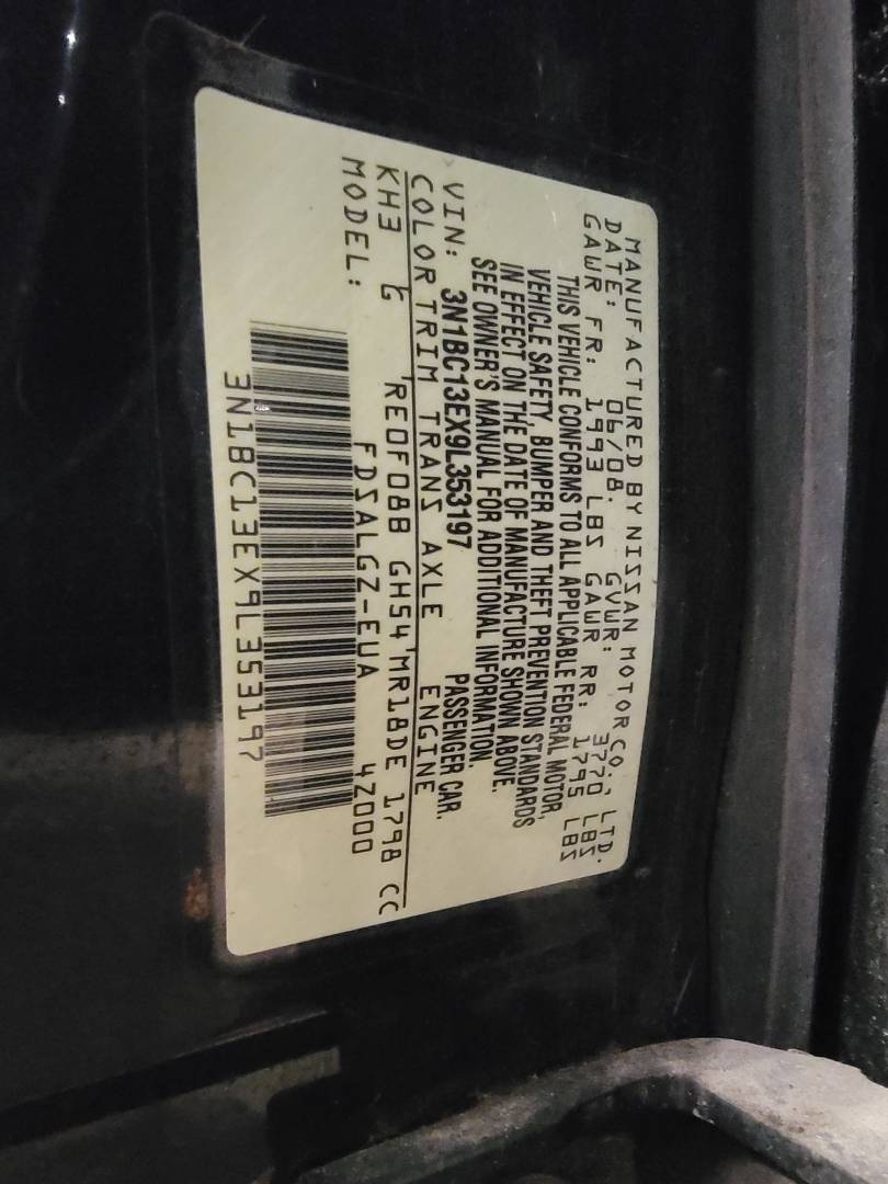 2009 NISSAN VERSA — 62325 Miles — Lot 9L353197 — Main - Marhaba Auctions Used Cars - Image 9