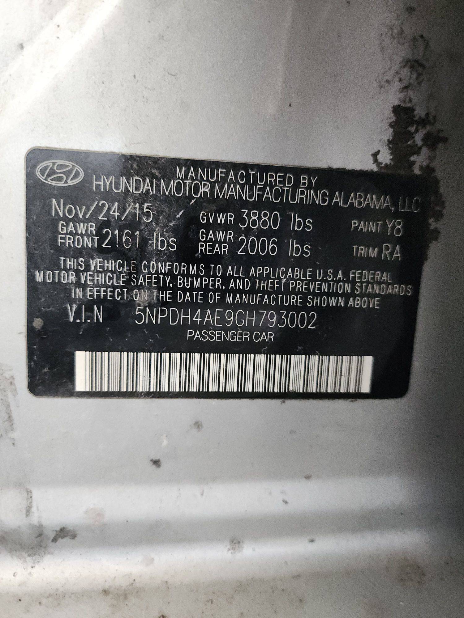 2016 HYUNDAI ELANTRA — 170429 Miles — Lot 59477943 — Souq - Marhaba Auctions Used Cars - Image 9