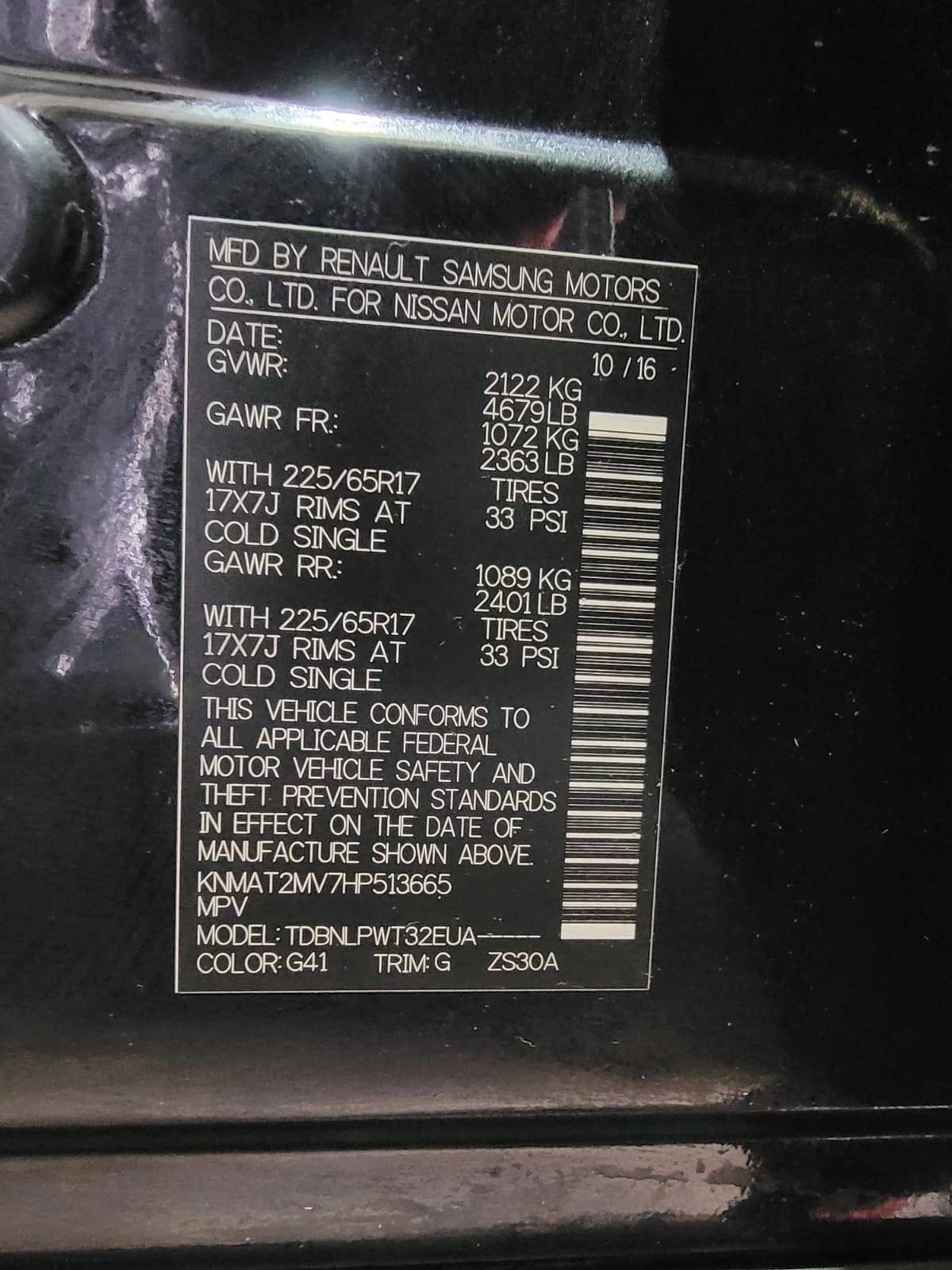 NISSAN ROGUE 2017 - Marhaba Auction Used Cars - Image 10