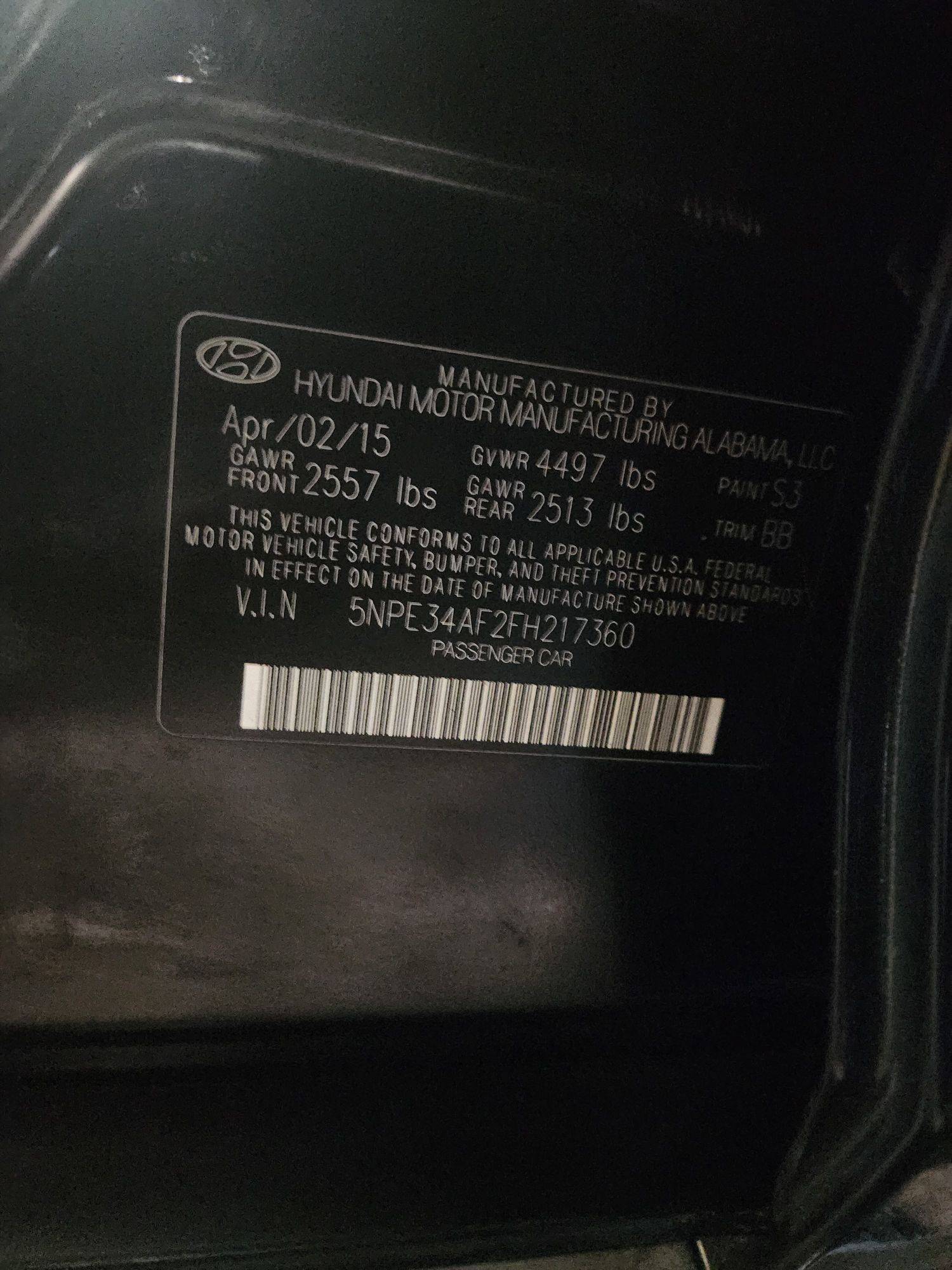 2015 HYUNDAI SONATA — 93770 Miles — Lot 5741841 - Marhaba Auctions Used Cars - Image 10