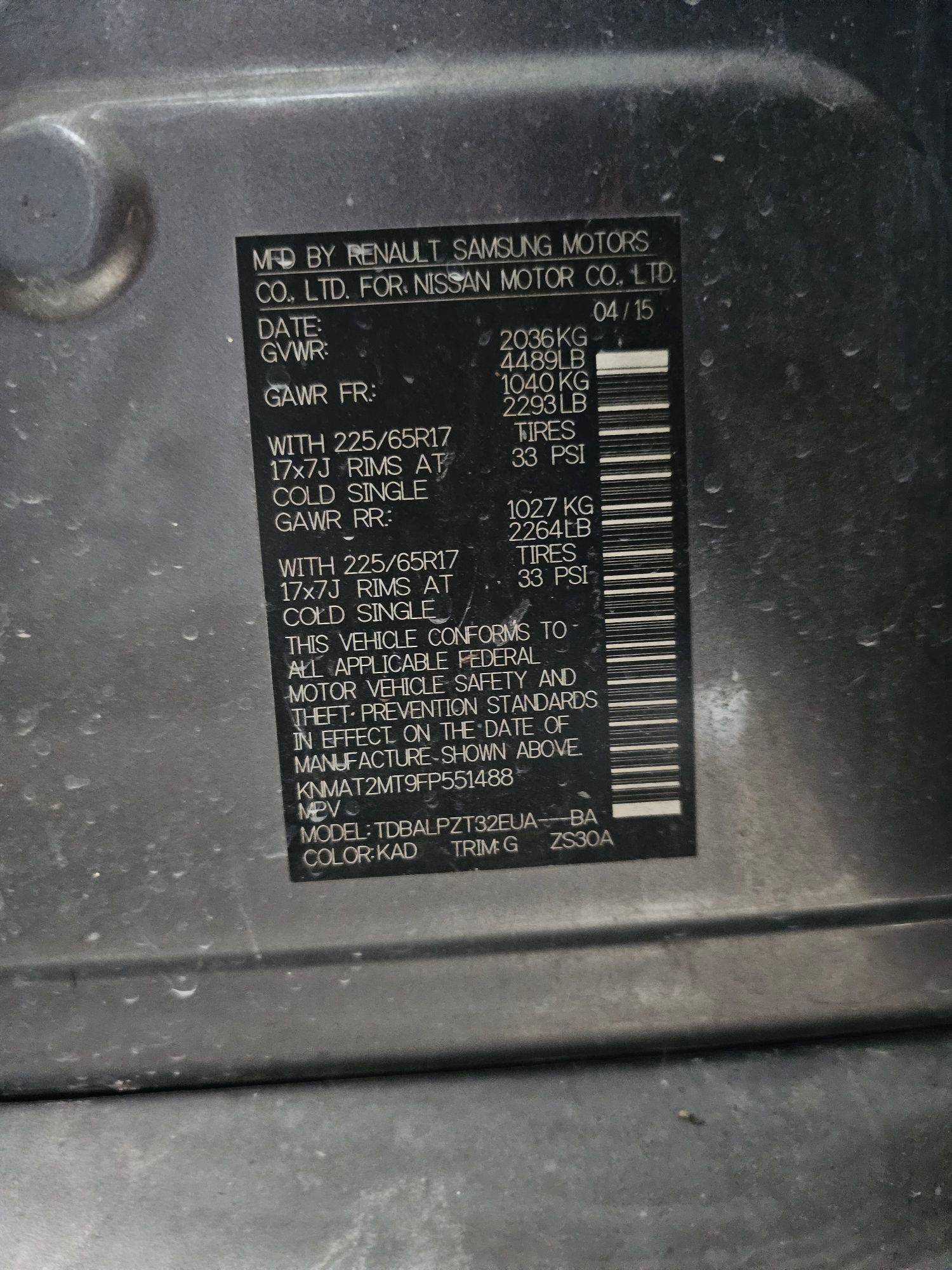 NISSAN ROGUE 2015 - Marhaba Auction Used Cars - Image 8