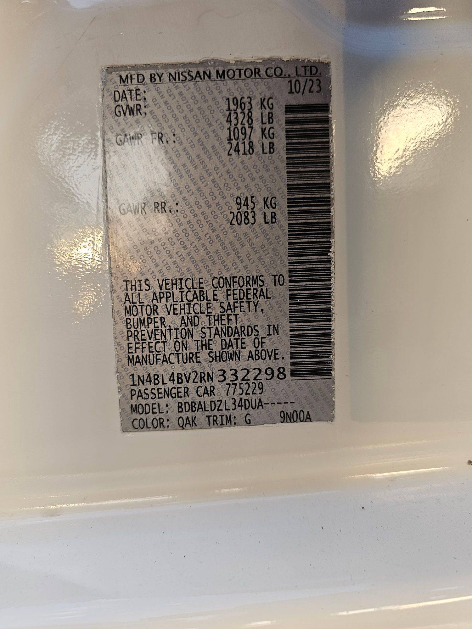 NISSAN ALTIMA 2024 - Marhaba Auction Used Cars - Image 9