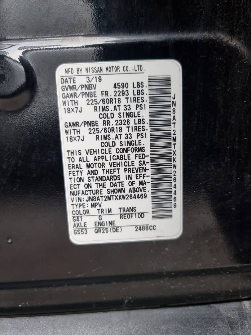 2019 NISSAN ROGUE — 100962 Miles — Lot 264469 — Ind. 12 - Marhaba Auctions Used Cars - Image 27
