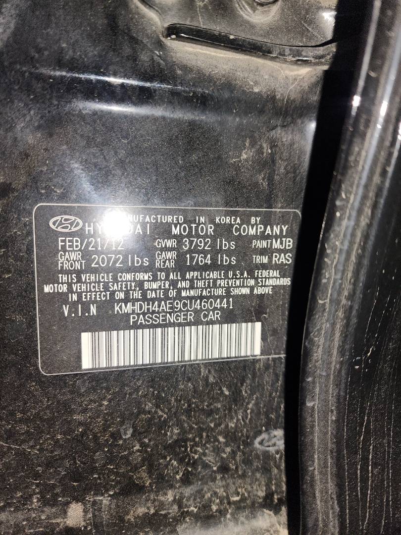 2012 HYUNDAI ELANTRA — 170020 Miles — Lot 38070813 - Marhaba Auctions Used Cars - Image 4