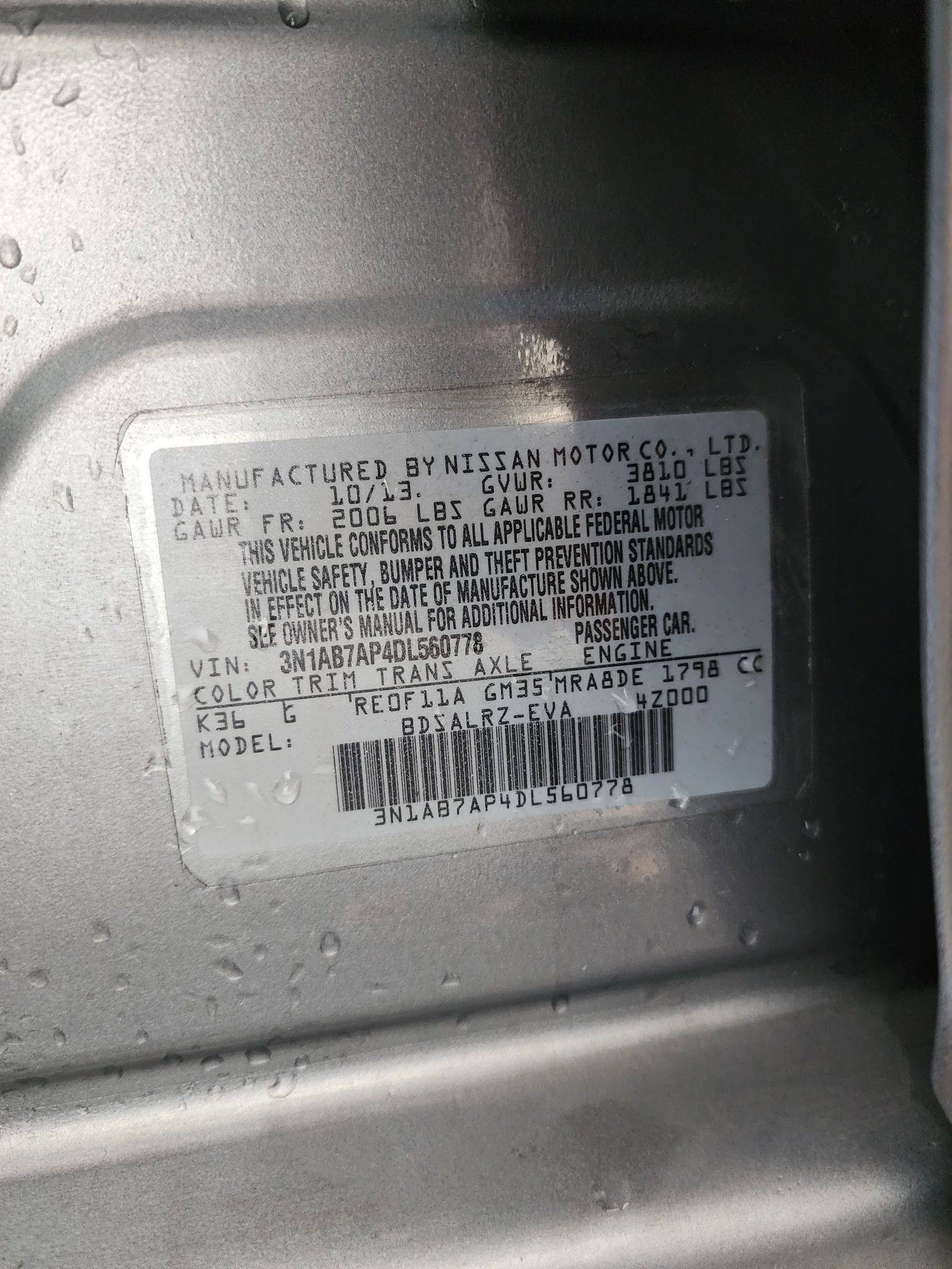 2013 NISSAN SENTRA — 128083 Miles — Lot 39358922 — Souq - Marhaba Auctions Used Cars - Image 9