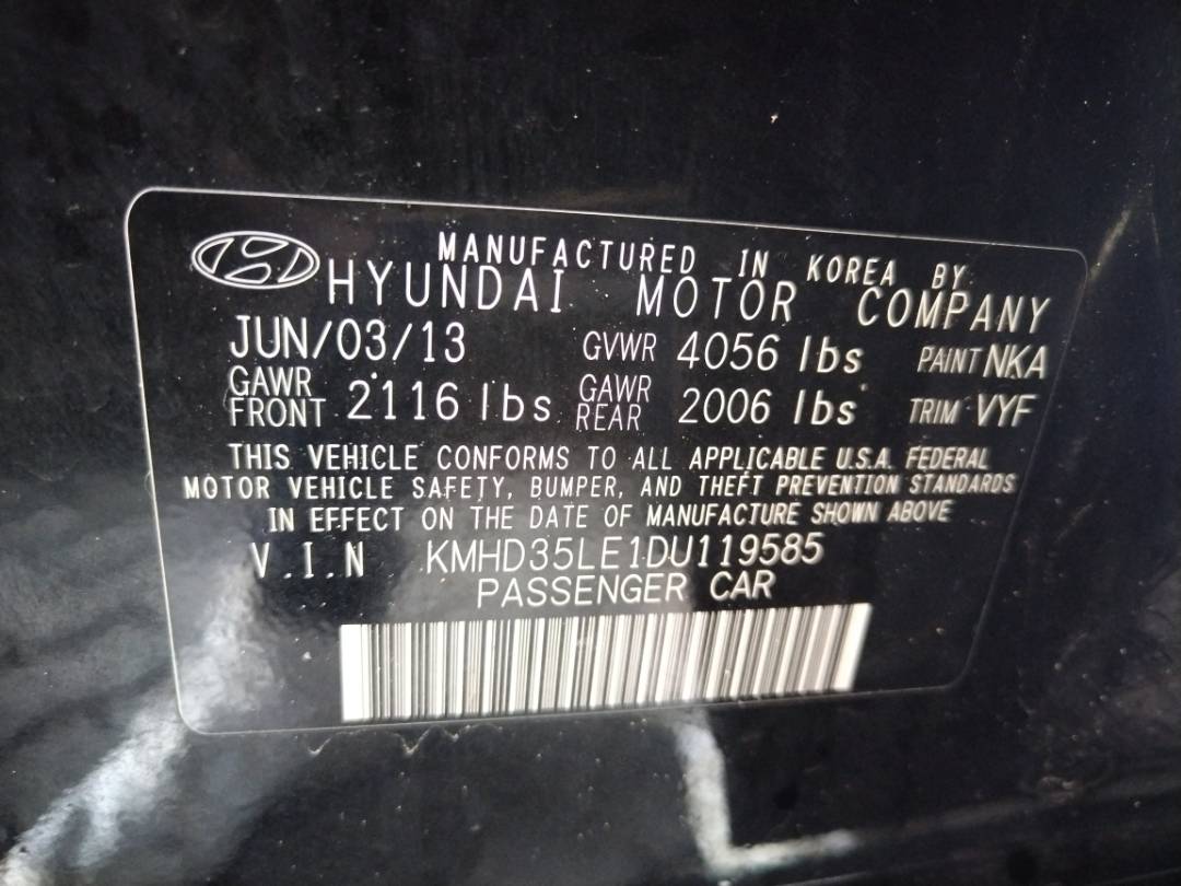 2013 HYUNDAI ELANTRA — 210164 Miles — Lot 37128041 - Marhaba Auctions Used Cars - Image 3
