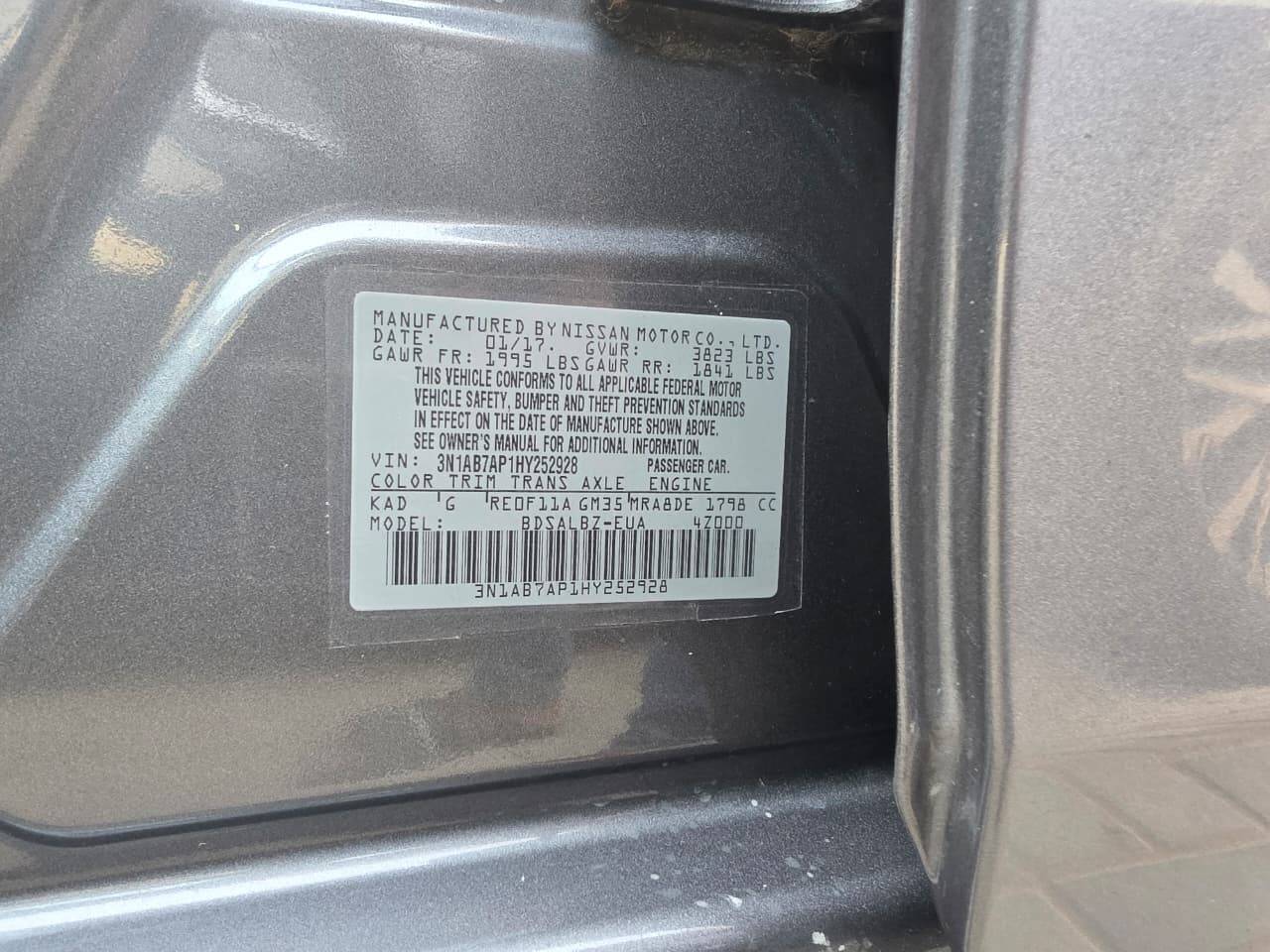 2017 NISSAN SENTRA — 96778 Miles — Lot 1HY252928 - Marhaba Auctions Used Cars - Image 8