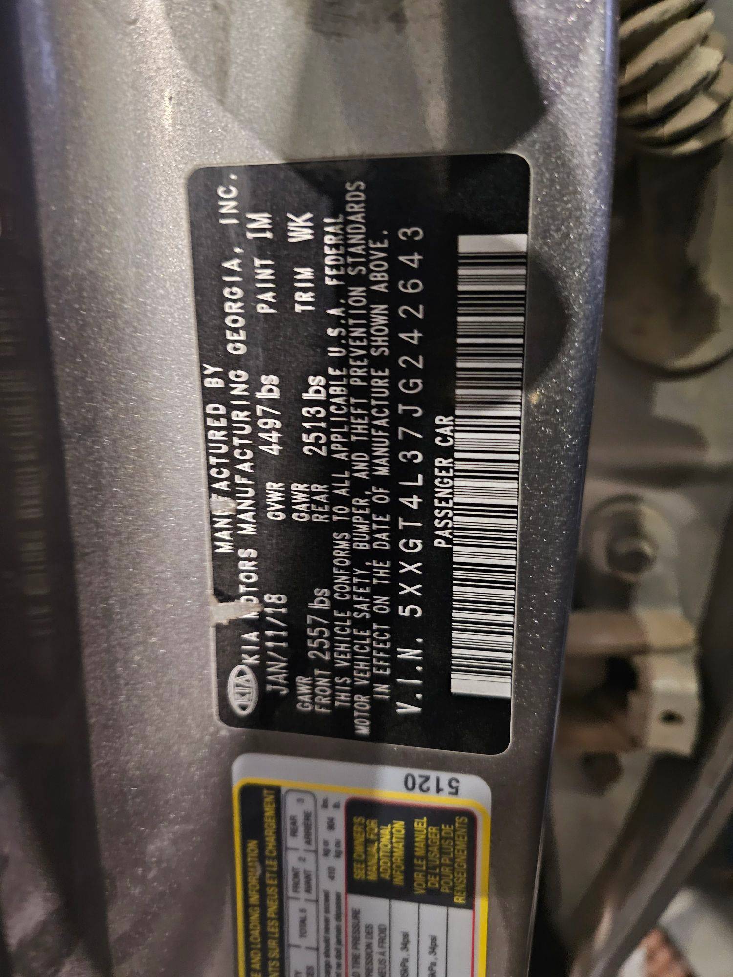 KIA OPTIMA 2018 - Marhaba Auction Used Cars - Image 10