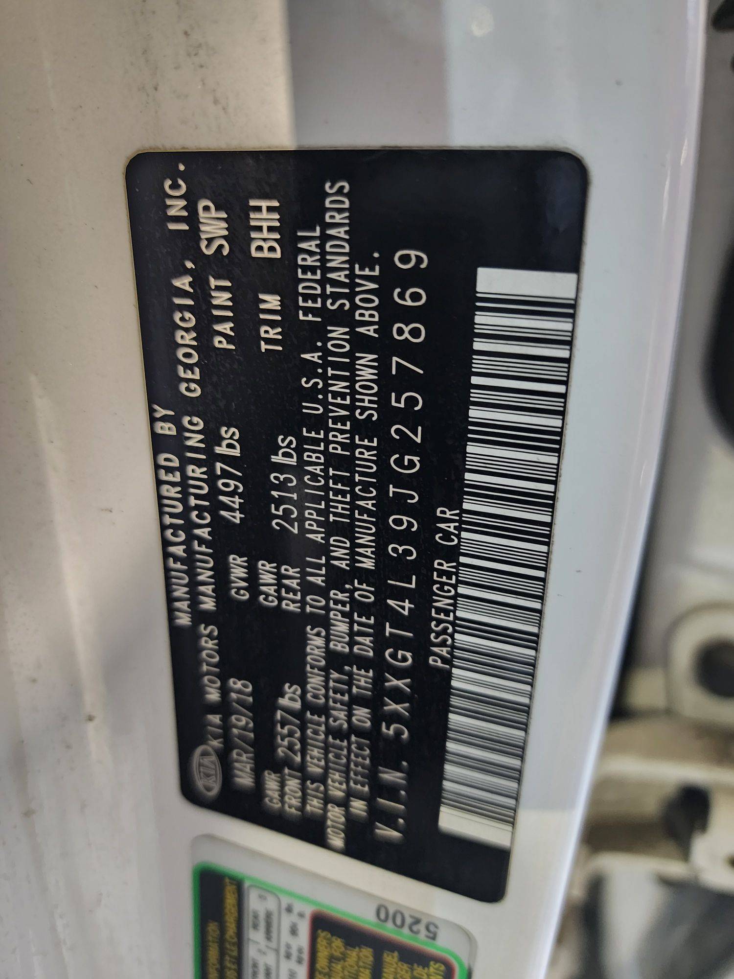 KIA OPTIMA 2018 - Marhaba Auction Used Cars - Image 10