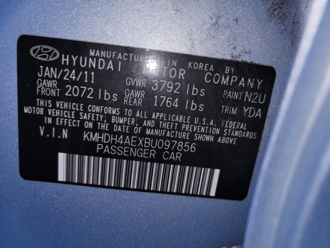 2011 HYUNDAI ELANTRA — 157119 Miles — Lot 79586043 - Marhaba Auctions Used Cars - Image 9
