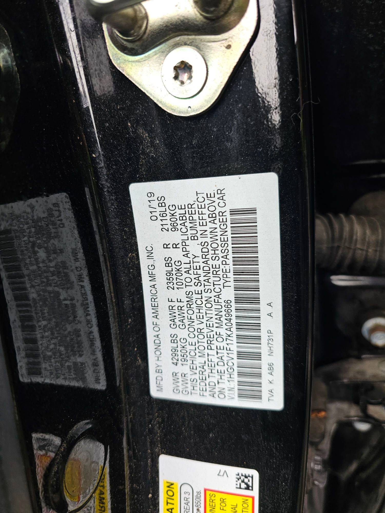 HONDA ACCORD 2019 - Marhaba Auction Used Cars - Image 9