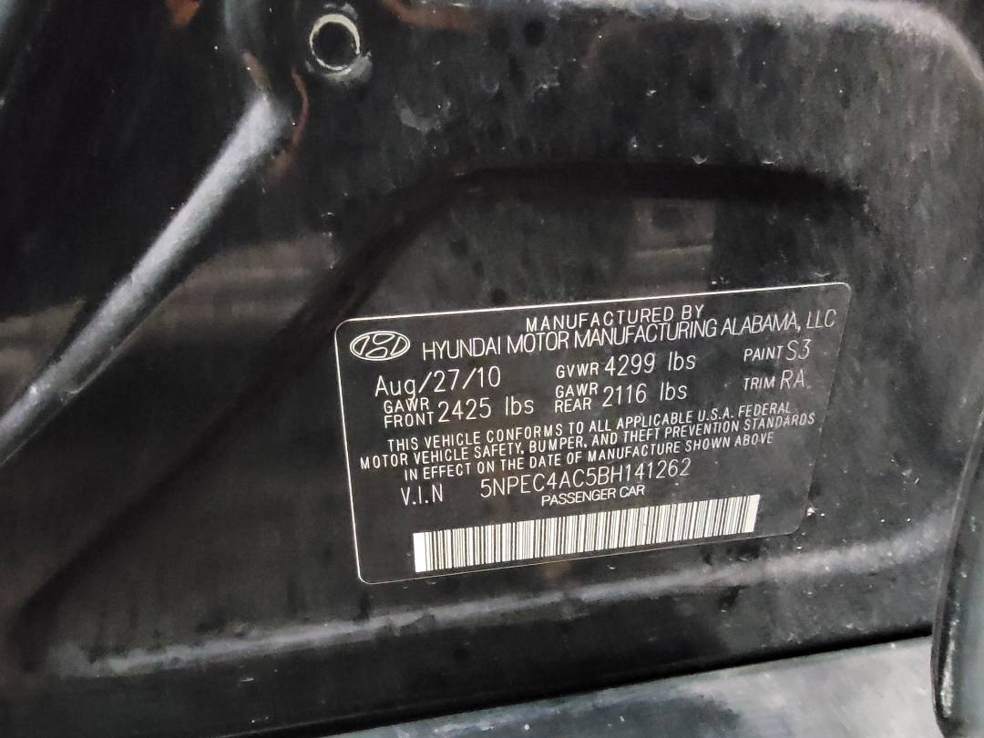 2011 HYUNDAI SONATA — 243414 Miles — Lot 60170274 — Main - Marhaba Auctions Used Cars - Image 10