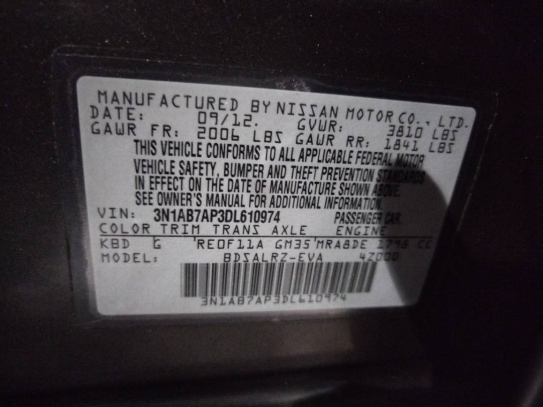 2013 NISSAN SENTRA — 104893 Miles — Lot 67940873 - Marhaba Auctions Used Cars - Image 9