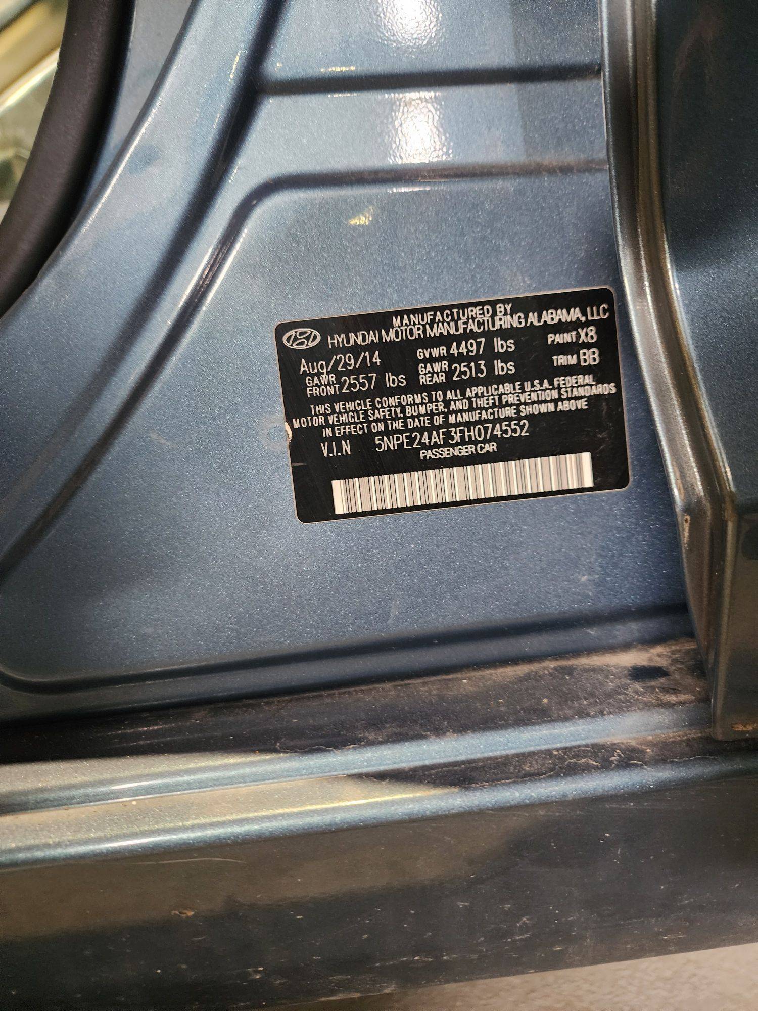 HYUNDAI SONATA 2015 - Marhaba Auction Used Cars - Image 10