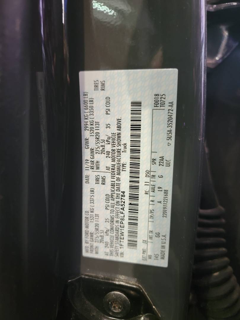 2020 FORD F-150 — 40600 Miles — Lot FA52784 — Main - Marhaba Auctions Used Cars - Image 8