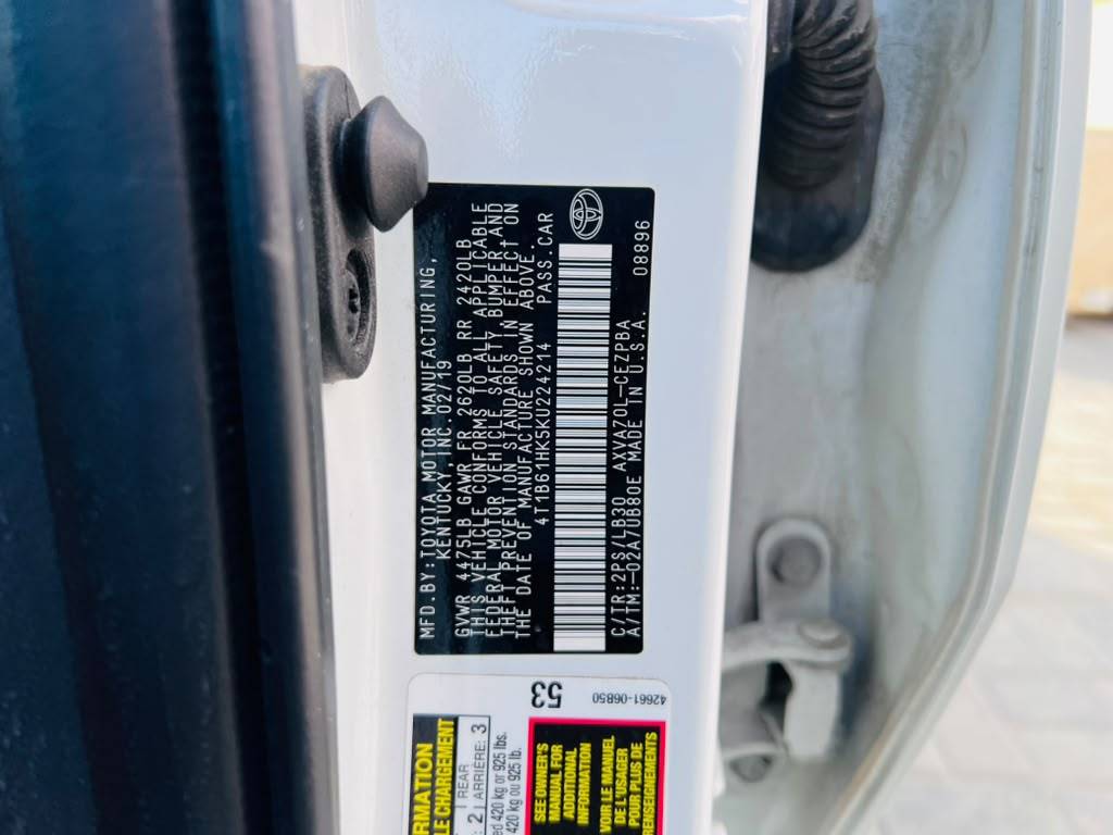 2019 TOYOTA CAMRY — 153286 Miles — Lot 79913705 - Marhaba Auctions Used Cars - Image 8