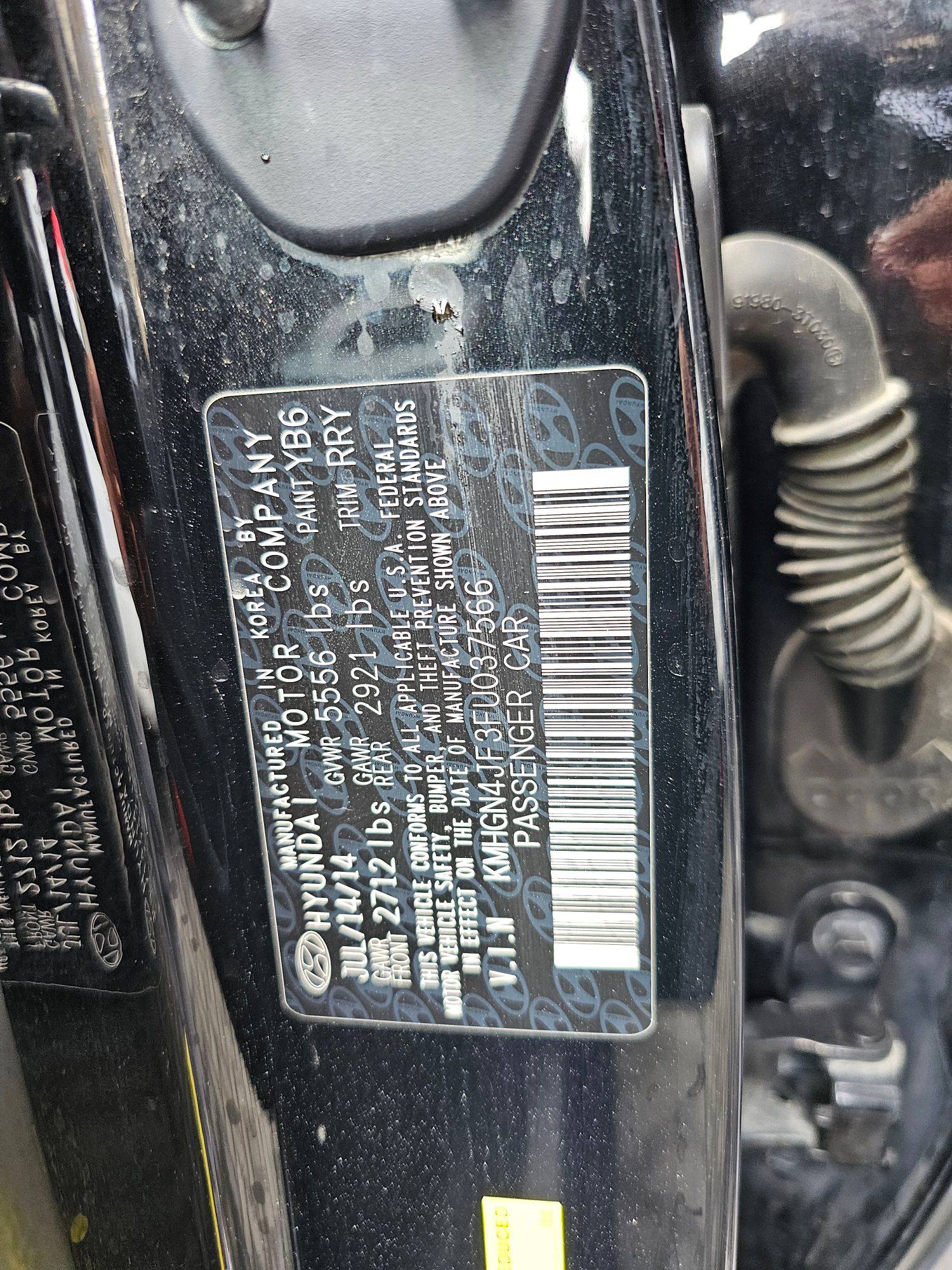 2015 HYUNDAI GENESIS — 237768 KM — Lot FU037566 — Souq - Marhaba Auctions Used Cars - Image 10