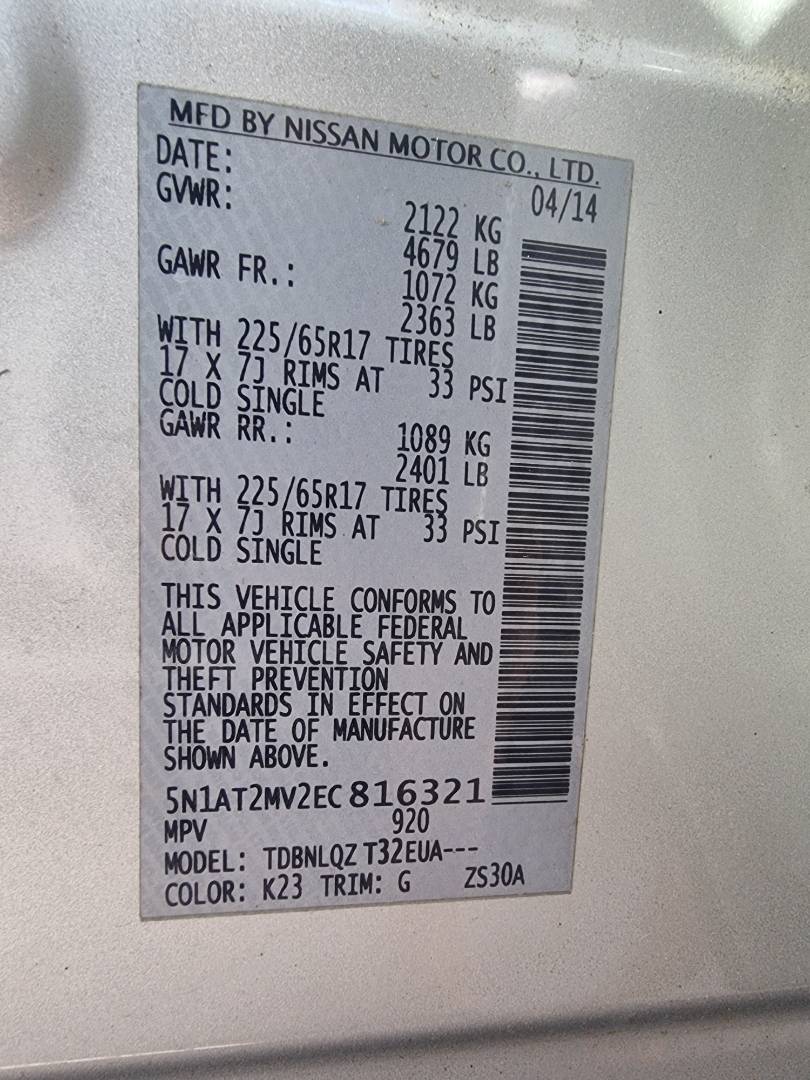 NISSAN ROGUE 2014 - Marhaba Auction Used Cars - Image 8