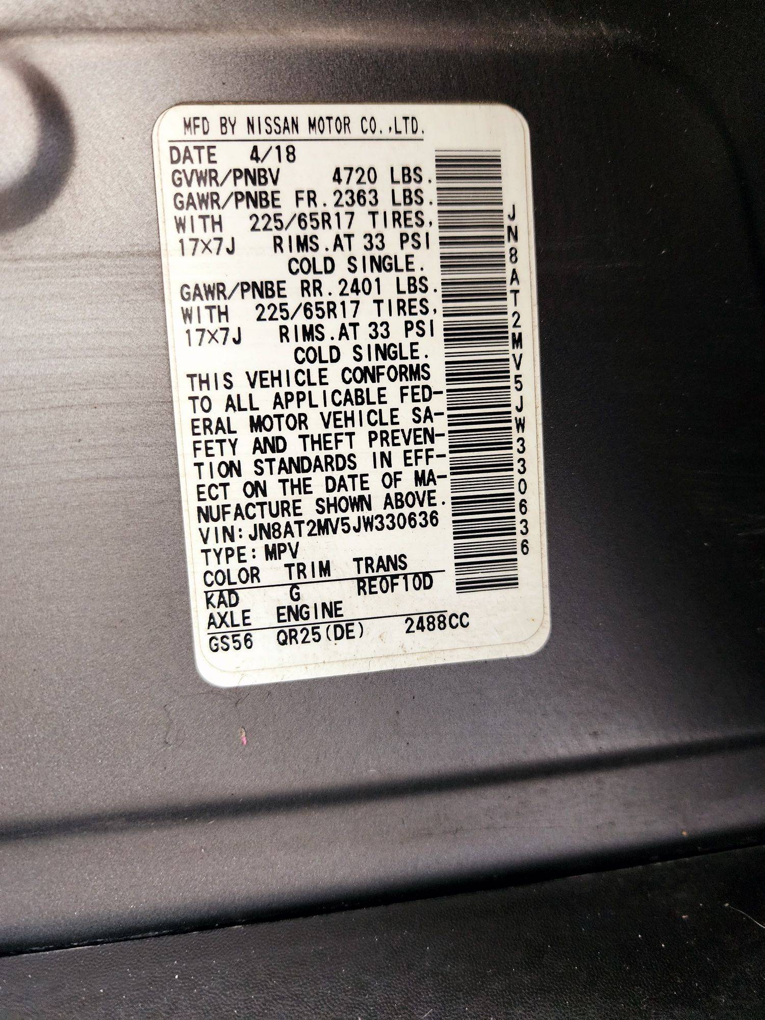 2018 NISSAN ROGUE — 136681 Miles — Lot V5JW330636 — Souq - Marhaba Auctions Used Cars - Image 9