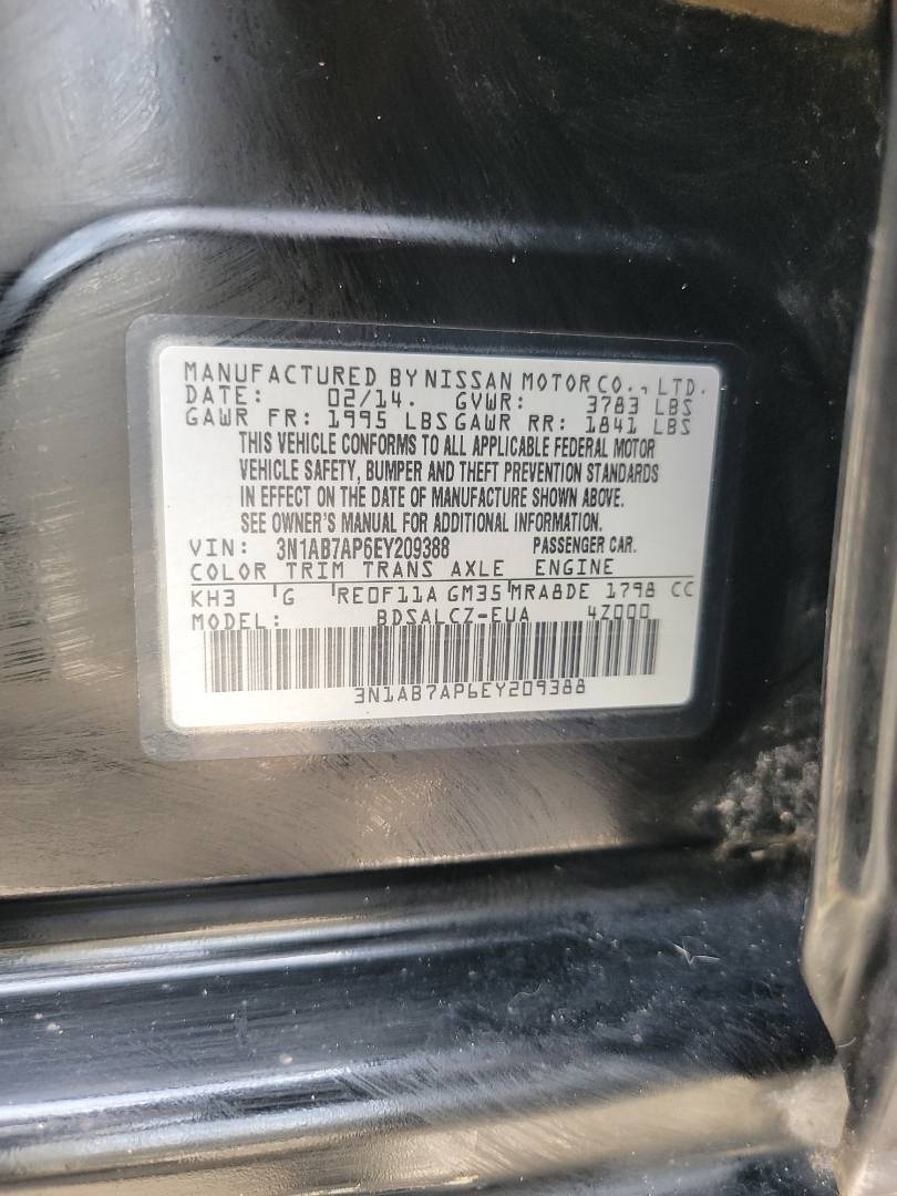 2014 NISSAN SENTRA — 122229 Miles — Lot EY209388 — Main - Marhaba Auctions Used Cars - Image 10
