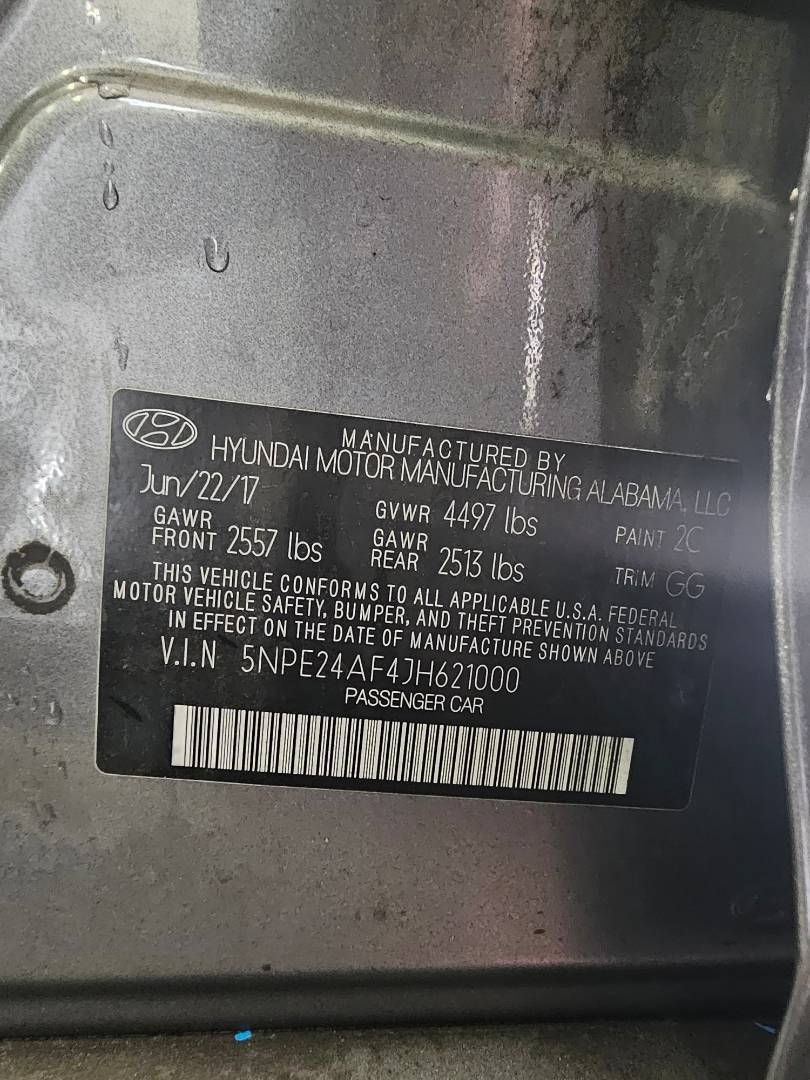 2018 HYUNDAI SONATA — 162517 Miles — Lot 43144526 — Souq - Marhaba Auctions Used Cars - Image 9