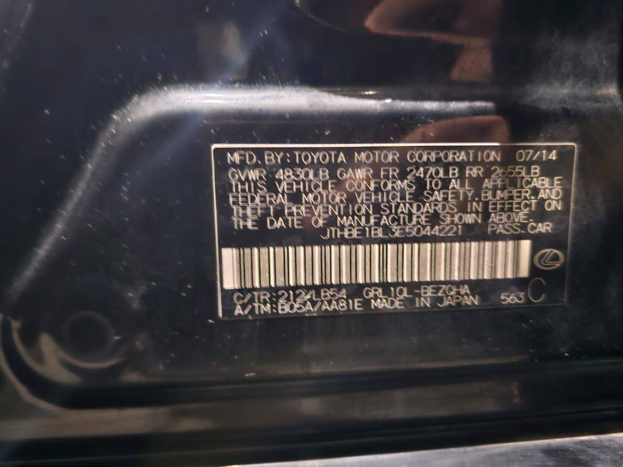 2014 LEXUS GS 350 — 196361 Miles — Lot E5044221 — Main - Marhaba Auctions Used Cars - Image 10