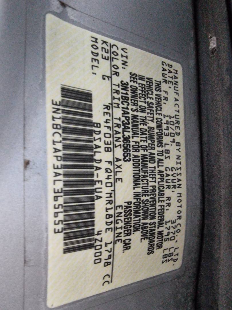 2010 NISSAN VERSA — 139356 Miles — Lot 215487 — Ind. 12 - Marhaba Auctions Used Cars - Image 9