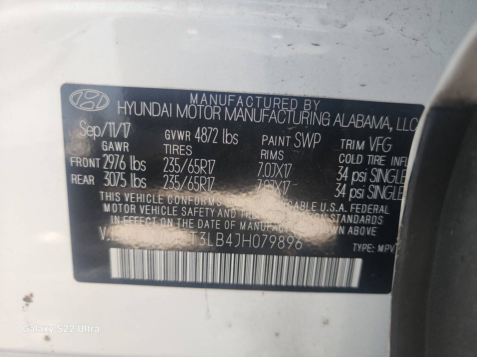 2018 HYUNDAI SANTA FE SPORT — 91342 Miles — Lot H079896 - Marhaba Auctions Used Cars - Image 8