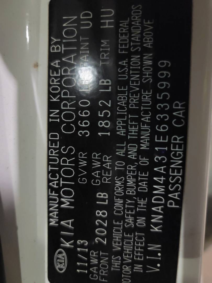 2014 KIA RIO — 140271 Miles — Lot 35999 — Main - Marhaba Auctions Used Cars - Image 8