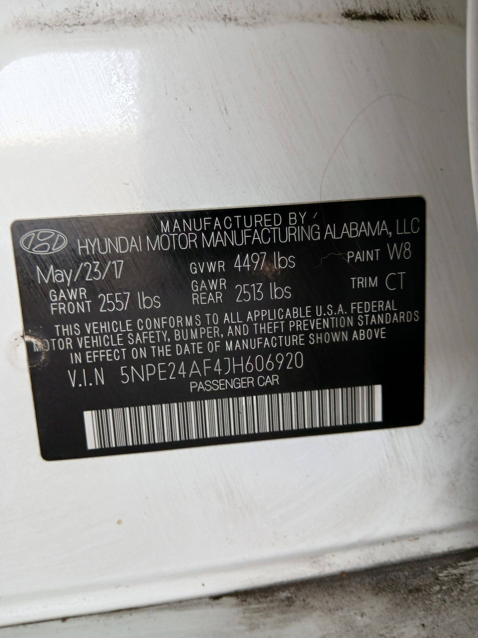 2018 HYUNDAI SONATA — 106067 Miles — Lot 41469725 — Main - Marhaba Auctions Used Cars - Image 9