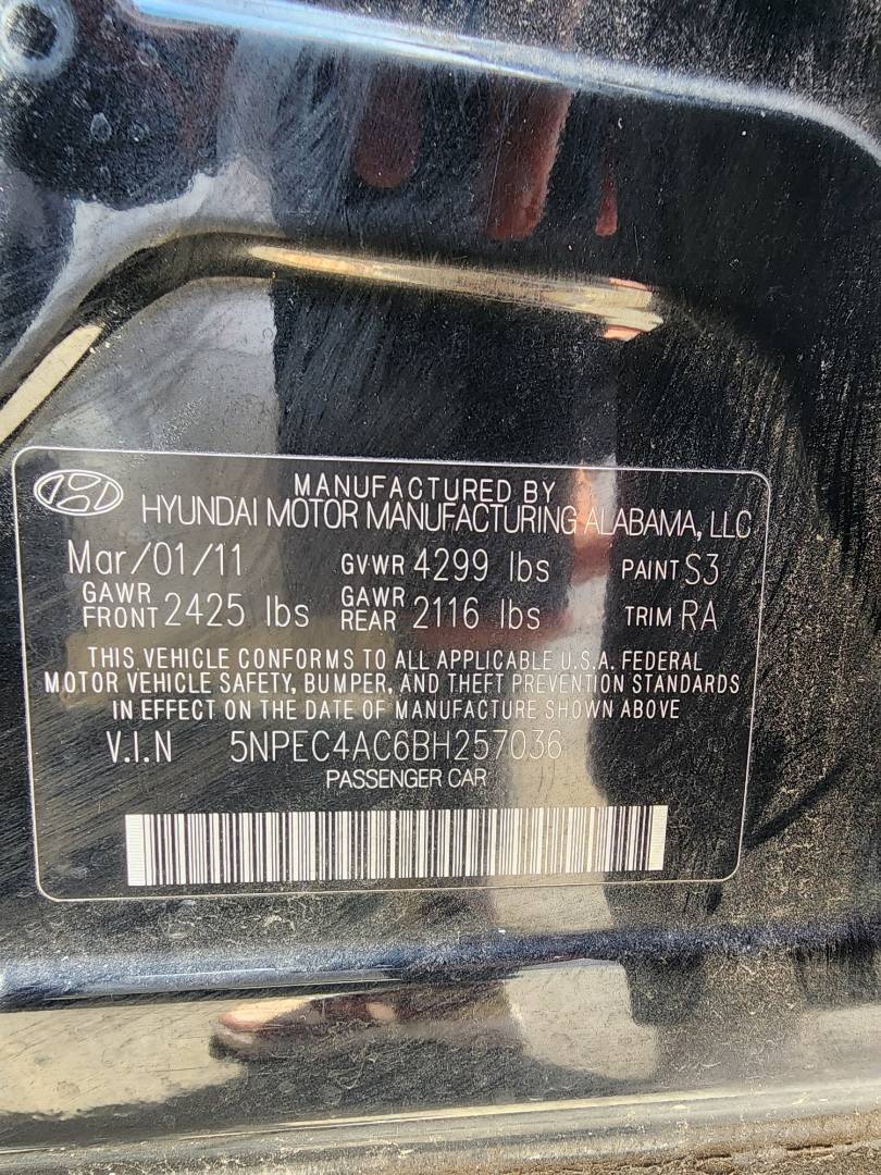 2011 HYUNDAI SONATA — 157752 Miles — Lot H257036 - Marhaba Auctions Used Cars - Image 5