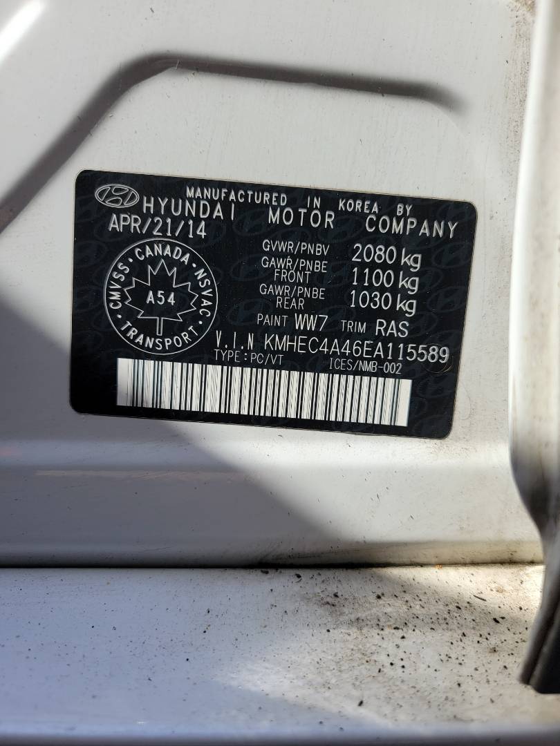 2014 HYUNDAI SONATA — 288209 KM — Lot 12113530 — Main - Marhaba Auctions Used Cars - Image 10