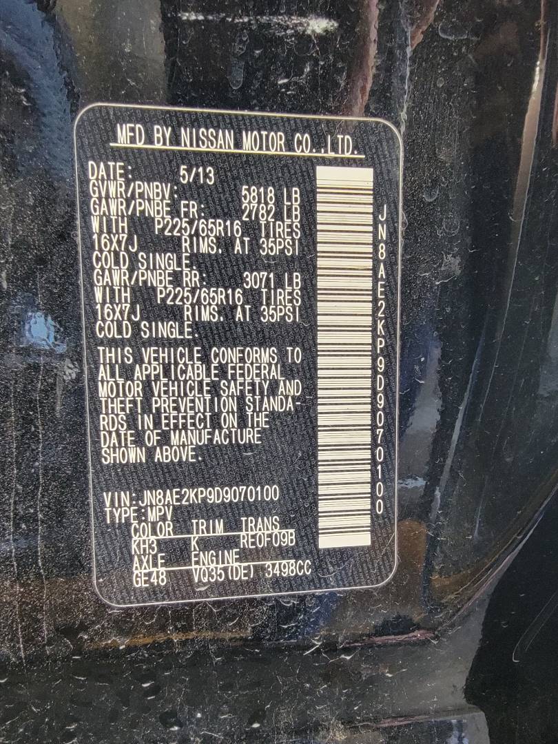 2013 NISSAN QUEST — 122474 Miles — Lot 41317654 - Marhaba Auctions Used Cars - Image 8