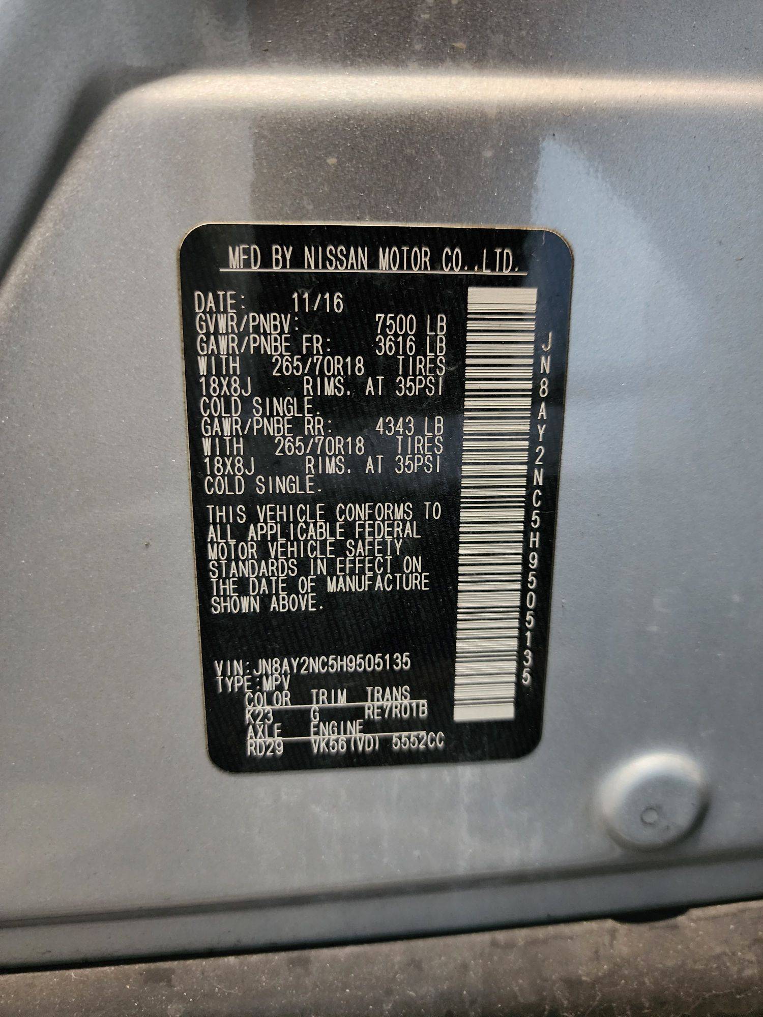 NISSAN ARMADA 2017 - Marhaba Auction Used Cars - Image 10