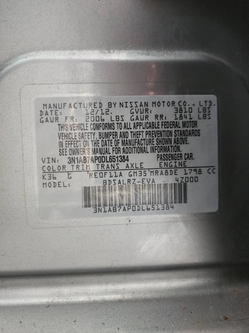 2013 NISSAN SENTRA — 103509 Miles — Lot 38181928 — Souq - Marhaba Auctions Used Cars - Image 4