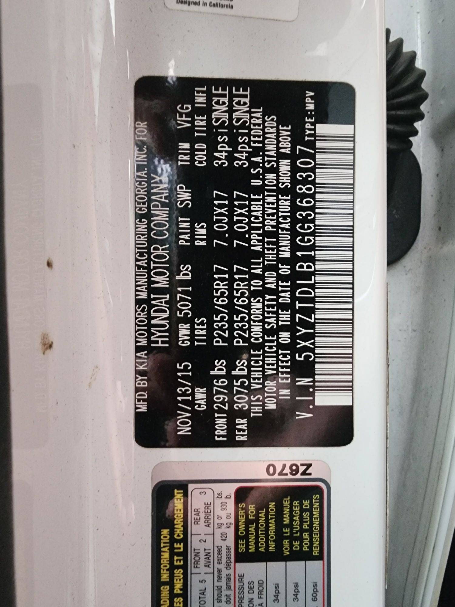 2016 HYUNDAI SANTA FE SPORT — 117854 Miles — Lot 368307 — Al Quoz - Marhaba Auctions Used Cars - Image 10