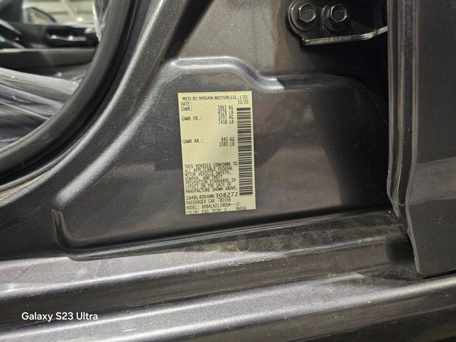 2021 NISSAN ALTIMA — 129450 Miles — Lot 308272 — Main - Marhaba Auctions Used Cars - Image 10