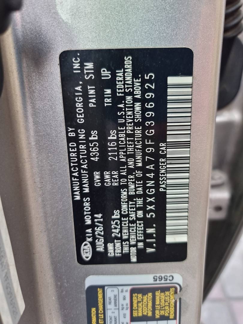 2015 KIA OPTIMA — 214001 Miles — Lot 215487 — Main - Marhaba Auctions Used Cars - Image 10