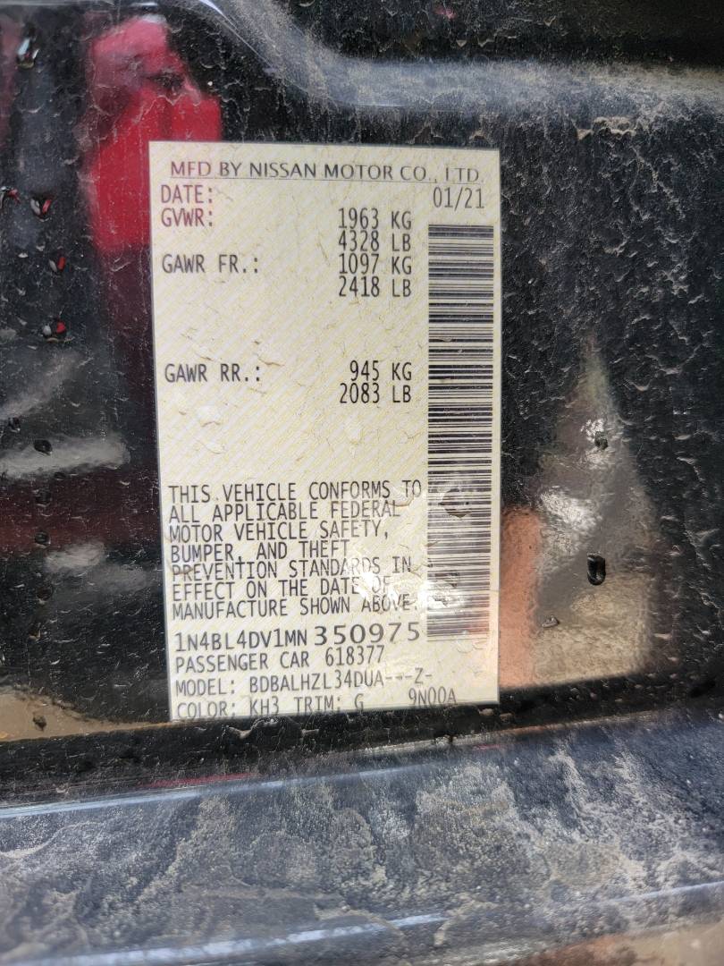 2021 NISSAN ALTIMA — 88943 Miles — Lot 39406064 - Marhaba Auctions Used Cars - Image 8