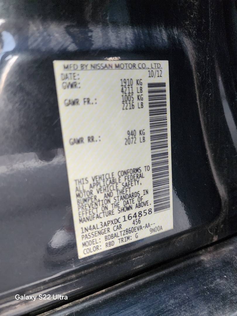 2013 NISSAN ALTIMA — 269153 Miles — Lot 38593125 — Ind. 12 - Marhaba Auctions Used Cars - Image 7