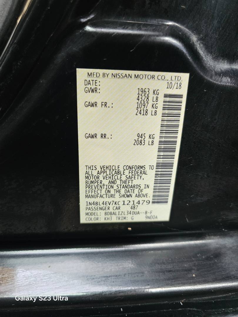 2019 NISSAN ALTIMA — 72341 Miles — Lot C121479 — Main - Marhaba Auctions Used Cars - Image 10