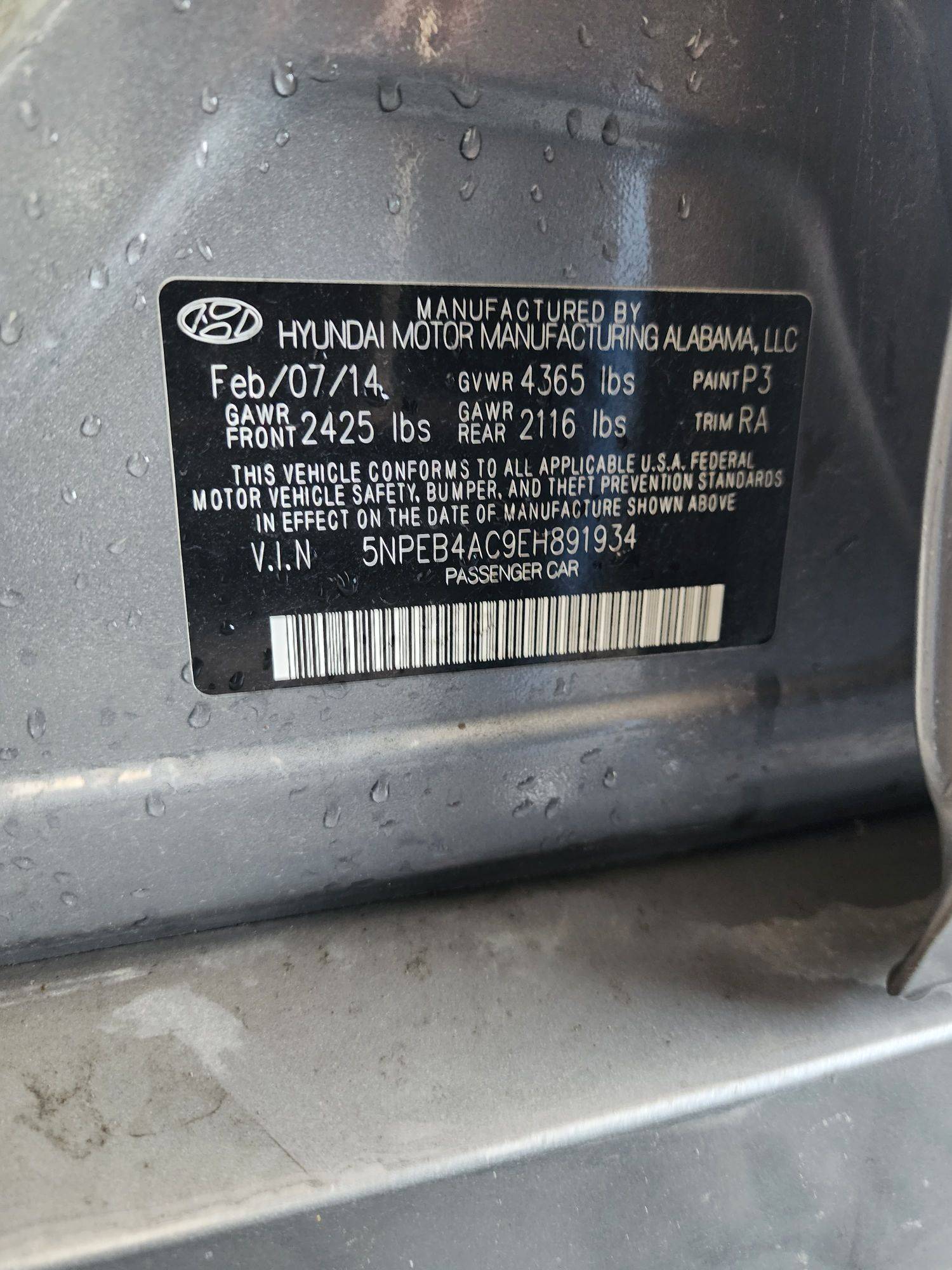 2014 HYUNDAI SONATA — 182942 Miles — Lot 71413013 - Marhaba Auctions Used Cars - Image 7