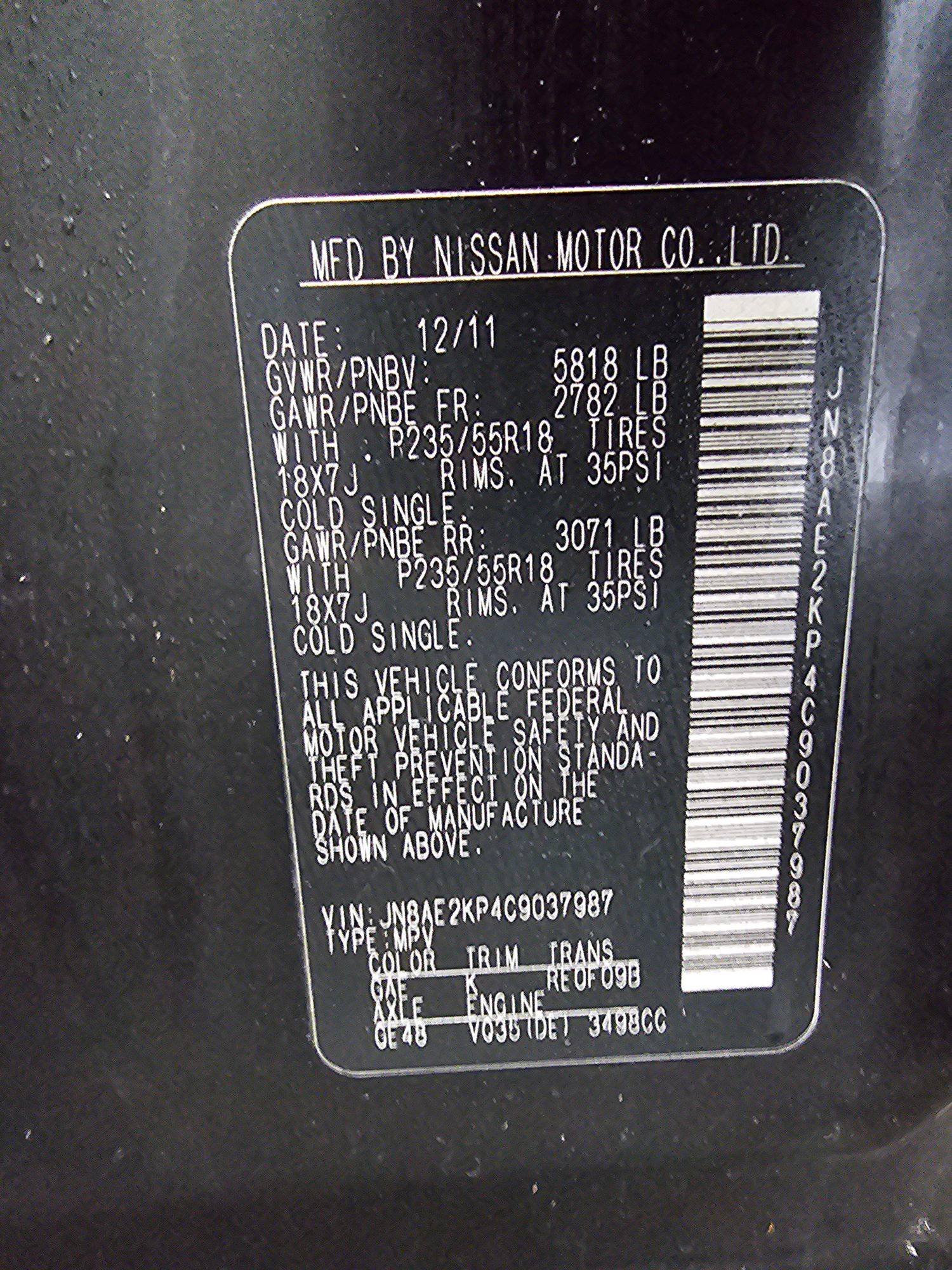 NISSAN QUEST 2012 - Marhaba Auction Used Cars - Image 9