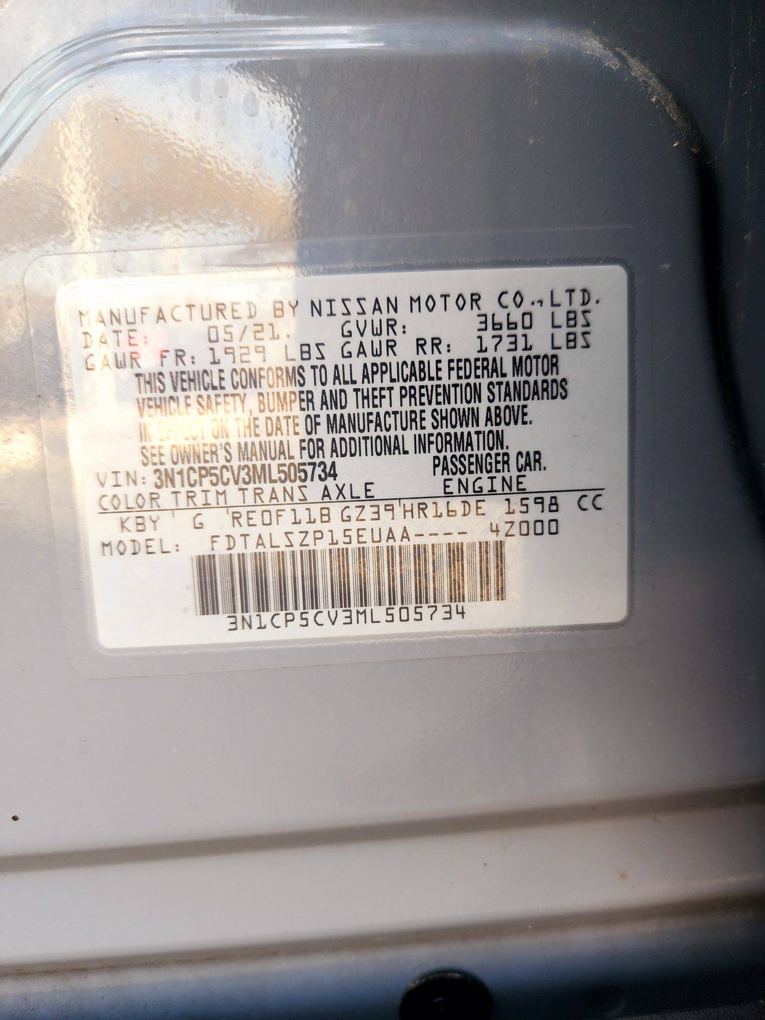 2021 NISSAN KICKS — 77335 Miles — Lot L505734 — Souq - Marhaba Auctions Used Cars - Image 9