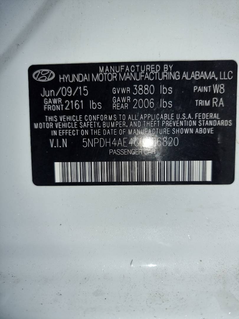2016 HYUNDAI ELANTRA — 165015 Miles — Lot 10278 — Ind. 12 - Marhaba Auctions Used Cars - Image 9