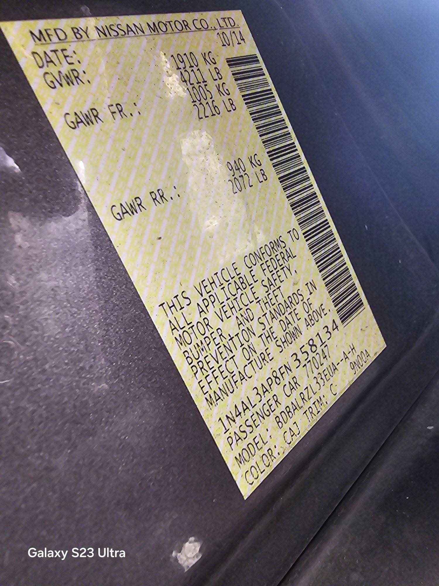 2015 NISSAN ALTIMA — 177576 Miles — Lot 94173715 — Main - Marhaba Auctions Used Cars - Image 10