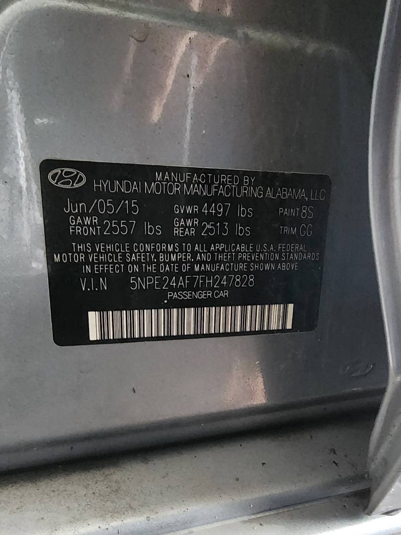 2015 HYUNDAI SONATA — 124878 Miles — Lot 68941833 - Marhaba Auctions Used Cars - Image 3