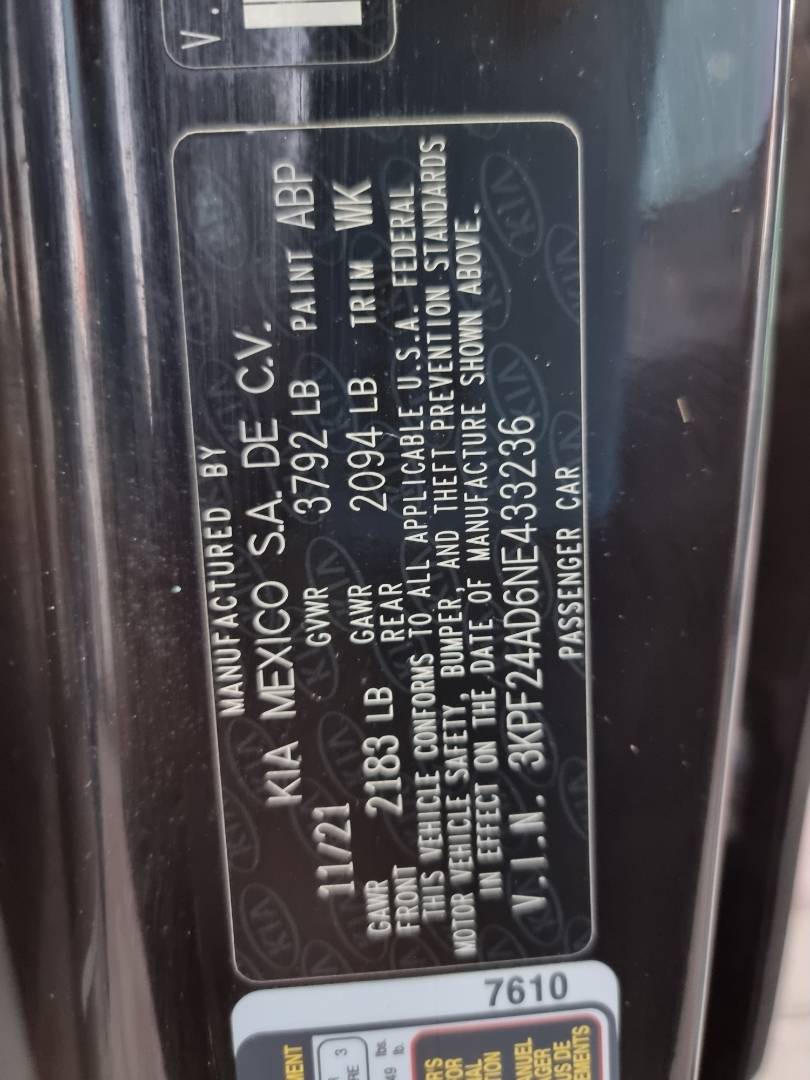 2022 KIA FORTE — 83485 Miles — Lot 39532489 — Ind. 12 - Marhaba Auctions Used Cars - Image 9
