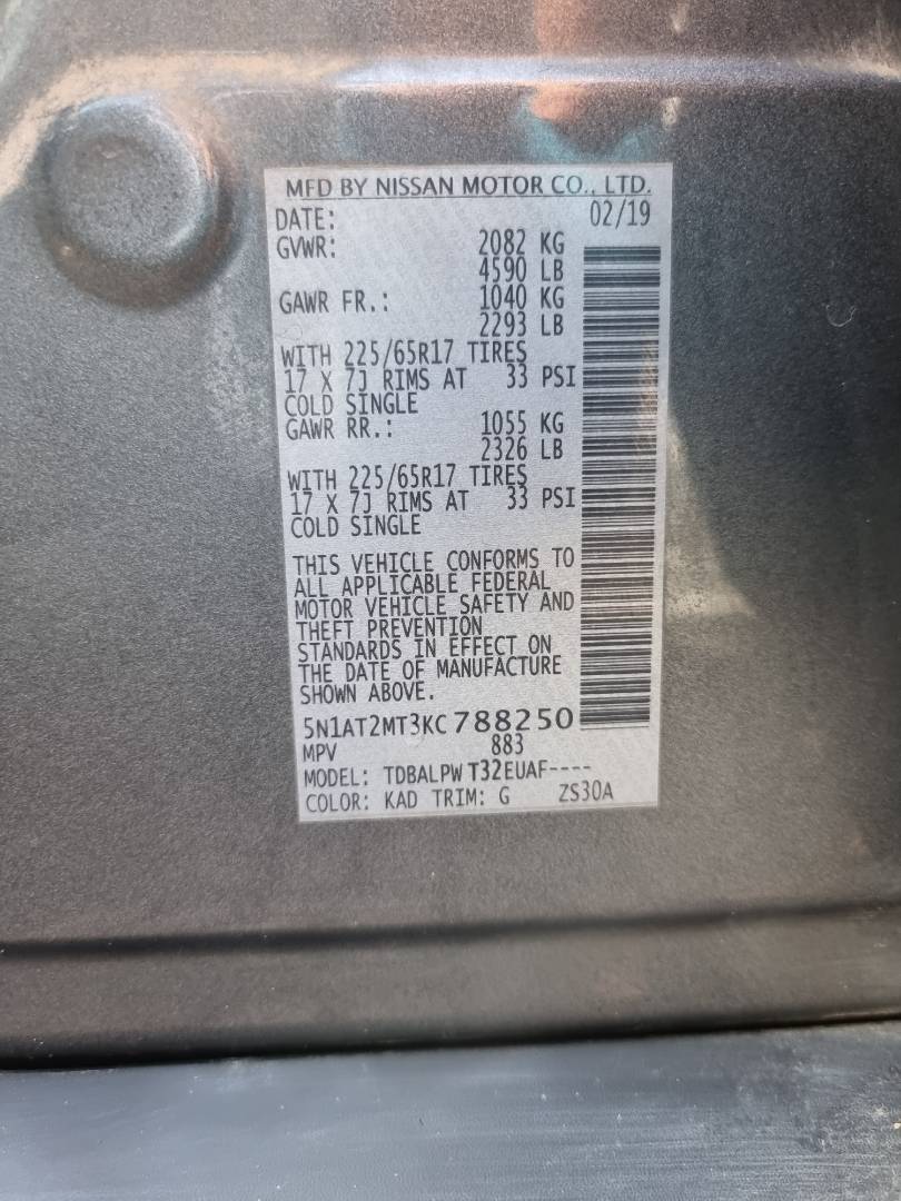 2019 NISSAN ROGUE — 129264 Miles — Lot 215487 — Main - Marhaba Auctions Used Cars - Image 9