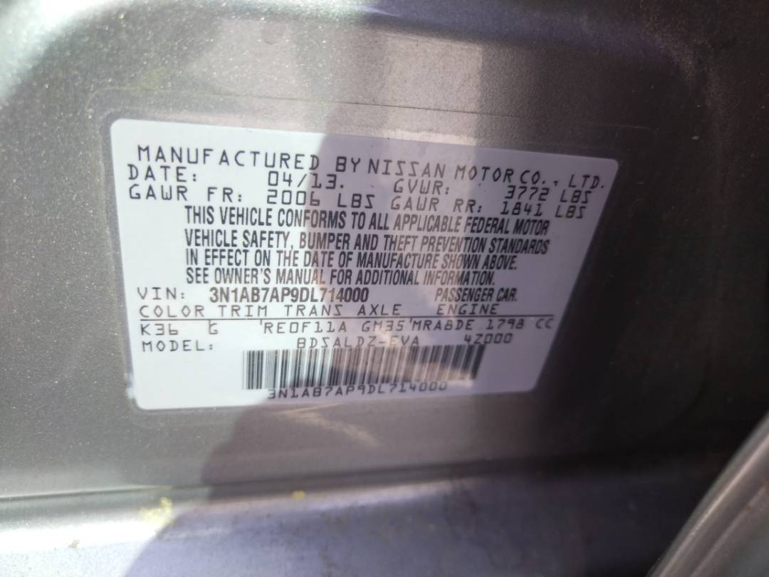 2013 NISSAN SENTRA — 98353 Miles — Lot 38031174 - Marhaba Auctions Used Cars - Image 3